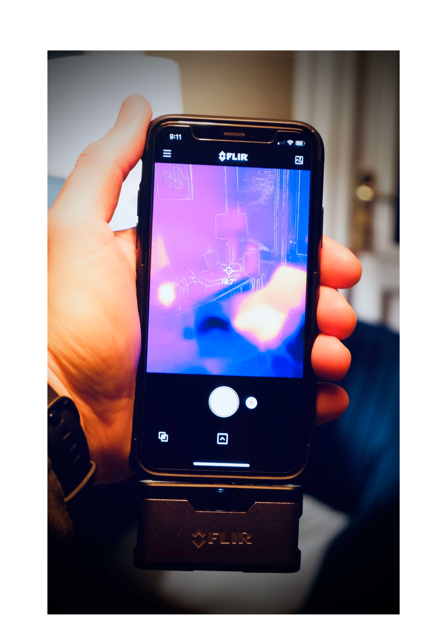 FLIR ONE Thermal Camera in use